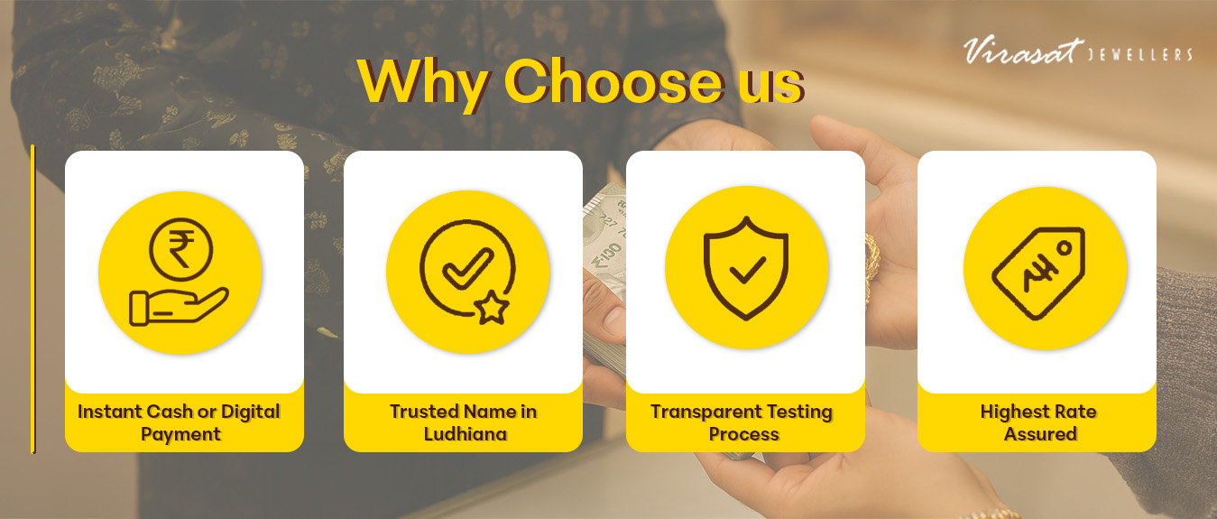 why choose us virasat jewellers cash for gold